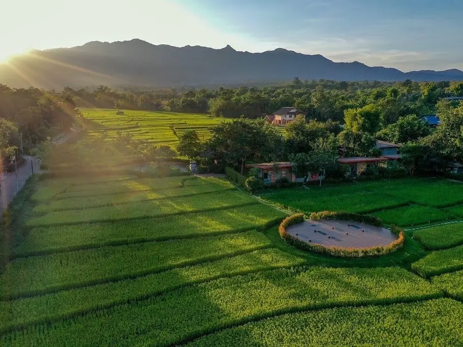 Pai Thailand retreat center areal photo
